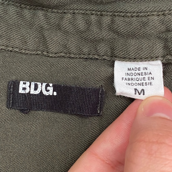 BDG Urban Outfitters Olive Green Button Down Dress - Picture 11 of 12